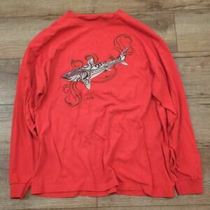 Tribal Shark Adult XXL Long Sleeve Shirt Hawaii Native Skater Snowboard Ski